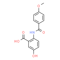 ChemSpider 2D Image | 5-Hydroxy-2-[(4-methoxybenzoyl)amino]benzoic acid | C15H13NO5