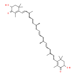 ChemSpider 2D Image | 3,3'-Dihydroxy-beta,beta-carotin-4,4'-dion | C40H52O4