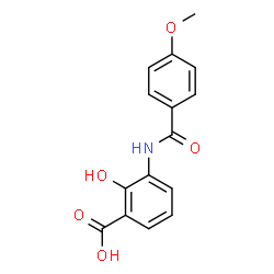 ChemSpider 2D Image | 2-Hydroxy-3-[(4-methoxybenzoyl)amino]benzoic acid | C15H13NO5