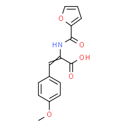 ChemSpider 2D Image | 2-(2-Furoylamino)-3-(4-methoxyphenyl)acrylic acid | C15H13NO5