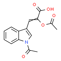 ChemSpider 2D Image | 2-Acetoxy-3-(1-acetyl-1H-indol-3-yl)acrylic acid | C15H13NO5