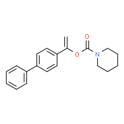 ChemSpider 2D Image | 1-(4-Biphenylyl)vinyl 1-piperidinecarboxylate | C20H21NO2