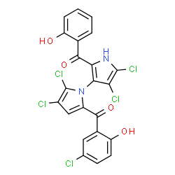 ChemSpider 2D Image | marinopyrrole D | C22H11Cl5N2O4