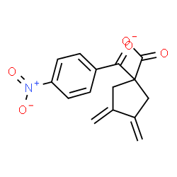 ChemSpider 2D Image | 3,4-Bis(methylene)-1-(4-nitrobenzoyl)cyclopentanecarboxylate | C15H12NO5