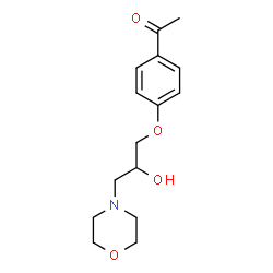 ChemSpider 2D Image | 1-[4-(2-hydroxy-3-morpholin-4-ylpropoxy)phenyl]ethanone | C15H21NO4