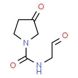 ChemSpider 2D Image | 3-Oxo-N-(2-oxoethyl)-1-pyrrolidinecarboxamide | C7H10N2O3