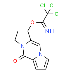 ChemSpider 2D Image | 5-Oxo-2,3-dihydro-1H,5H-dipyrrolo[1,2-a:1',2'-d]pyrazin-1-yl 2,2,2-trichloroethanimidate | C12H10Cl3N3O2