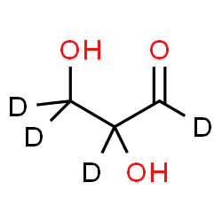 ChemSpider 2D Image | 2,3-Dihydroxy(~2~H_4_)propanal | C3H2D4O3