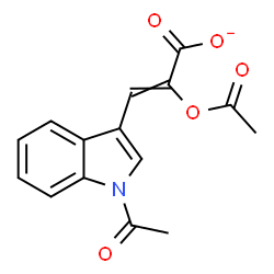 ChemSpider 2D Image | 2-Acetoxy-3-(1-acetyl-1H-indol-3-yl)acrylate | C15H12NO5