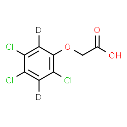 ChemSpider 2D Image | {[2,4,5-Trichloro(~2~H_2_)phenyl]oxy}acetic acid | C8H3D2Cl3O3