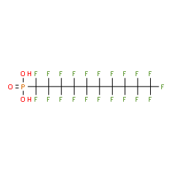 ChemSpider 2D Image | (Henicosafluorodecyl)phosphonic acid | C10H2F21O3P