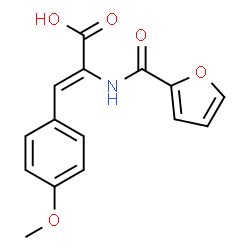 ChemSpider 2D Image | (2Z)-2-(2-Furoylamino)-3-(4-methoxyphenyl)acrylic acid | C15H13NO5