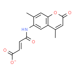 ChemSpider 2D Image | (2E)-4-[(4,7-Dimethyl-2-oxo-2H-chromen-6-yl)amino]-4-oxo-2-butenoate | C15H12NO5