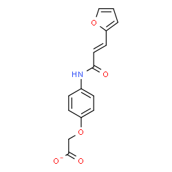 ChemSpider 2D Image | (4-{[(2E)-3-(2-Furyl)-2-propenoyl]amino}phenoxy)acetate | C15H12NO5