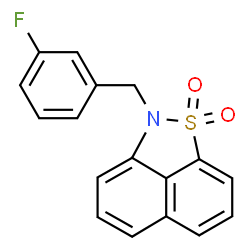 ChemSpider 2D Image | 2-(3-Fluoro-benzyl)-2H-naphtho[1,8-cd]isothiazole 1,1-dioxide | C17H12FNO2S