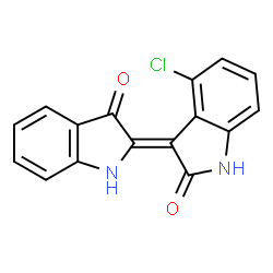 ChemSpider 2D Image | (3Z)-4-Chloro-3-(3-oxo-1,3-dihydro-2H-indol-2-ylidene)-1,3-dihydro-2H-indol-2-one | C16H9ClN2O2