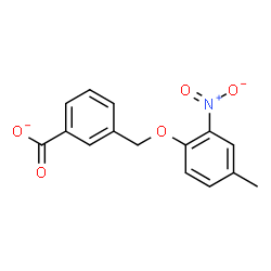 ChemSpider 2D Image | 3-[(4-Methyl-2-nitrophenoxy)methyl]benzoate | C15H12NO5