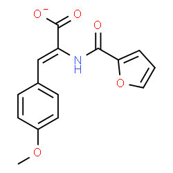 ChemSpider 2D Image | (2Z)-2-(2-Furoylamino)-3-(4-methoxyphenyl)acrylate | C15H12NO5