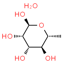 ChemSpider 2D Image | 6-Deoxy-alpha-D-mannopyranose hydrate (1:1) | C6H14O6