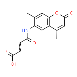 ChemSpider 2D Image | 4-[(4,7-Dimethyl-2-oxo-2H-chromen-6-yl)amino]-4-oxo-2-butenoic acid | C15H13NO5