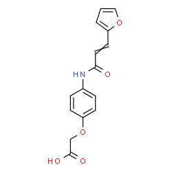 ChemSpider 2D Image | (4-{[3-(2-Furyl)acryloyl]amino}phenoxy)acetic acid | C15H13NO5