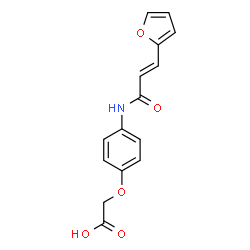 ChemSpider 2D Image | (4-{[(2E)-3-(2-Furyl)-2-propenoyl]amino}phenoxy)acetic acid | C15H13NO5