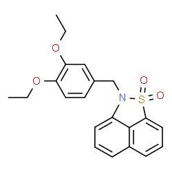 ChemSpider 2D Image | 2-(3,4-Diethoxy-benzyl)-2H-naphtho[1,8-cd]isothiazole 1,1-dioxide | C21H21NO4S