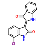 InChI=1/C16H9ClN2O2/c17-10-6-3-5-9-12(16(21)19-13(9)10)14-15(20)8-4-1-2-7-11(8)18-14/h1-7,18H,(H,19,21)/b14-12-