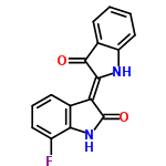 InChI=1/C16H9FN2O2/c17-10-6-3-5-9-12(16(21)19-13(9)10)14-15(20)8-4-1-2-7-11(8)18-14/h1-7,18H,(H,19,21)/b14-12-