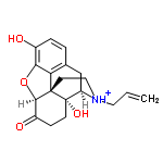 InChI=1/C19H21NO4/c1-2-8-20-9-7-18-15-11-3-4-12(21)16(15)24-17(18)13(22)5-6-19(18,23)14(20)10-11/h2-4,14,17,21,23H,1,5-10H2/p+1/t14-,17-,18+,19+/m1/s1