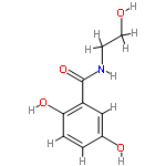 InChI=1/C9H11NO4/c11-4-3-10-9(14)7-5-6(12)1-2-8(7)13/h1-2,5,11-13H,3-4H2,(H,10,14)