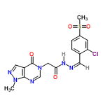 InChI=1/C16H15ClN6O4S/c1-22-15-12(7-20-22)16(25)23(9-18-15)8-14(24)21-19-6-10-3-4-11(5-13(10)17)28(2,26)27/h3-7,9H,8H2,1-2H3,(H,21,24)/b19-6-