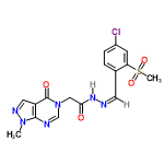 InChI=1/C16H15ClN6O4S/c1-22-15-12(7-20-22)16(25)23(9-18-15)8-14(24)21-19-6-10-3-4-11(17)5-13(10)28(2,26)27/h3-7,9H,8H2,1-2H3,(H,21,24)/b19-6-