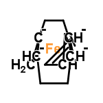 InChI=1/C9H13.C5H5.Fe/c1-9-7-5-3-2-4-6-8-9;1-2-4-5-3-1;/h2-3,8H,1,4-7H2;1-5H;/q-5;-1;