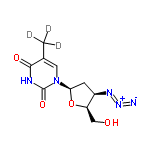 InChI=1/C10H13N5O4/c1-5-3-15(10(18)12-9(5)17)8-2-6(13-14-11)7(4-16)19-8/h3,6-8,16H,2,4H2,1H3,(H,12,17,18)/t6-,7-,8-/m1/s1/i1D3