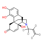 InChI=1/C19H21NO4/c1-2-8-20-9-7-18-11-13(21)5-6-19(18,24)15(20)10-12-3-4-14(22)17(23)16(12)18/h2-6,15,22-24H,1,7-11H2/t15-,18-,19-/m1/s1/i1D2,2D,8D2