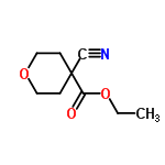 InChI=1/C9H13NO3/c1-2-13-8(11)9(7-10)3-5-12-6-4-9/h2-6H2,1H3