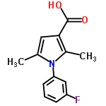 InChI=1/C13H12FNO2/c1-8-6-12(13(16)17)9(2)15(8)11-5-3-4-10(14)7-11/h3-7H,1-2H3,(H,16,17)