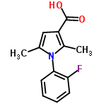 InChI=1/C13H12FNO2/c1-8-7-10(13(16)17)9(2)15(8)12-6-4-3-5-11(12)14/h3-7H,1-2H3,(H,16,17)