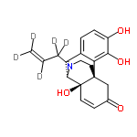 InChI=1/C19H21NO4/c1-2-8-20-9-7-18-11-13(21)5-6-19(18,24)15(20)10-12-3-4-14(22)17(23)16(12)18/h2-6,15,22-24H,1,7-11H2/t15-,18-,19-/m0/s1/i1D2,2D,8D2