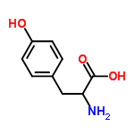 InChI=1/C9H11NO3/c10-8(9(12)13)5-6-1-3-7(11)4-2-6/h1-4,8,11H,5,10H2,(H,12,13)