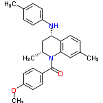 InChI=1/C26H28N2O2/c1-17-5-10-21(11-6-17)27-24-16-19(3)28(25-15-18(2)7-14-23(24)25)26(29)20-8-12-22(30-4)13-9-20/h5-15,19,24,27H,16H2,1-4H3/t19-,24+/m1/s1