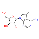 InChI=1/C11H15IN4O4/c12-4-1-16(10-6(4)9(13)14-3-15-10)11-8(19)7(18)5(2-17)20-11/h3-5,7-8,11,17-19H,1-2H2,(H2,13,14,15)/t4?,5-,7-,8+,11+/m0/s1