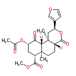 InChI=1/C23H28O8/c1-12(24)30-16-9-15(20(26)28-4)22(2)7-5-14-21(27)31-17(13-6-8-29-11-13)10-23(14,3)19(22)18(16)25/h6,8,11,14-17,19H,5,7,9-10H2,1-4H3/t14-,15-,16-,17-,19-,22-,23-/m0/s1