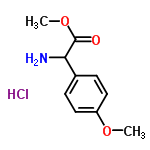 InChI=1/C10H13NO3.ClH/c1-13-8-5-3-7(4-6-8)9(11)10(12)14-2;/h3-6,9H,11H2,1-2H3;1H