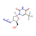 InChI=1/C10H13N5O4/c1-5-3-15(10(18)12-9(5)17)8-2-6(13-14-11)7(4-16)19-8/h3,6-8,16H,2,4H2,1H3,(H,12,17,18)/t6-,7+,8+/m1/s1/i1+1D3