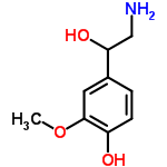 InChI=1/C9H13NO3/c1-13-9-4-6(8(12)5-10)2-3-7(9)11/h2-4,8,11-12H,5,10H2,1H3