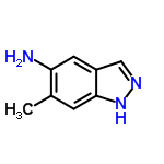 InChI=1/C8H9N3/c1-5-2-8-6(3-7(5)9)4-10-11-8/h2-4H,9H2,1H3,(H,10,11)