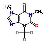 InChI=1/C8H10N4O2/c1-10-4-9-6-5(10)7(13)12(3)8(14)11(6)2/h4H,1-3H3/i2D3