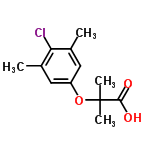 InChI=1/C12H15ClO3/c1-7-5-9(6-8(2)10(7)13)16-12(3,4)11(14)15/h5-6H,1-4H3,(H,14,15)